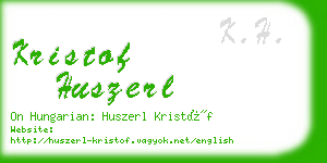 kristof huszerl business card